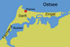Karte Halbinsel Fischland-Darß-Zingst